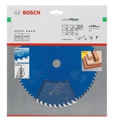 Pjovimo diskas Bosch Expert for Wood, 190 mm kaina ir informacija | Pjūklai, pjovimo staklės | pigu.lt