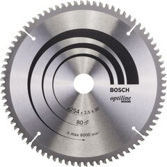 Medienos pjūklo diskas Bosch, 254mm kaina ir informacija | Pjūklai, pjovimo staklės | pigu.lt