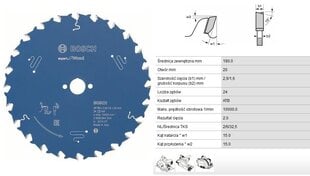 Diskinis pjūklas Bosch, 190 x 20 x 2,6 mm kaina ir informacija | Pjūklai, pjovimo staklės | pigu.lt