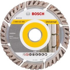 Deimantinis pjovimo diskas Bosch Universal, 125 mm kaina ir informacija | Mechaniniai įrankiai | pigu.lt