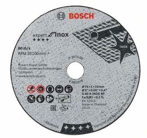 Abrazyvinis pjovimo diskas Bosch, 76x1x10mm, 5 vnt