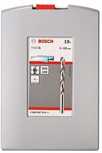 Wiertło do metalu Bosch HSS walcowe 1,5 2 7 4,5 4 5,5 5 1 3 2,5 3,5 6 10 6,5 7,5 8 8,5 9 9,5mm zestaw (2608587013) kaina ir informacija | Mechaniniai įrankiai | pigu.lt