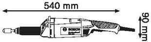 Электрическая прямая шлифовальная машина Bosch 0601209200, 1050 Вт, без аккумулятора и зарядного устройства цена и информация | Шлифовальные машины | pigu.lt