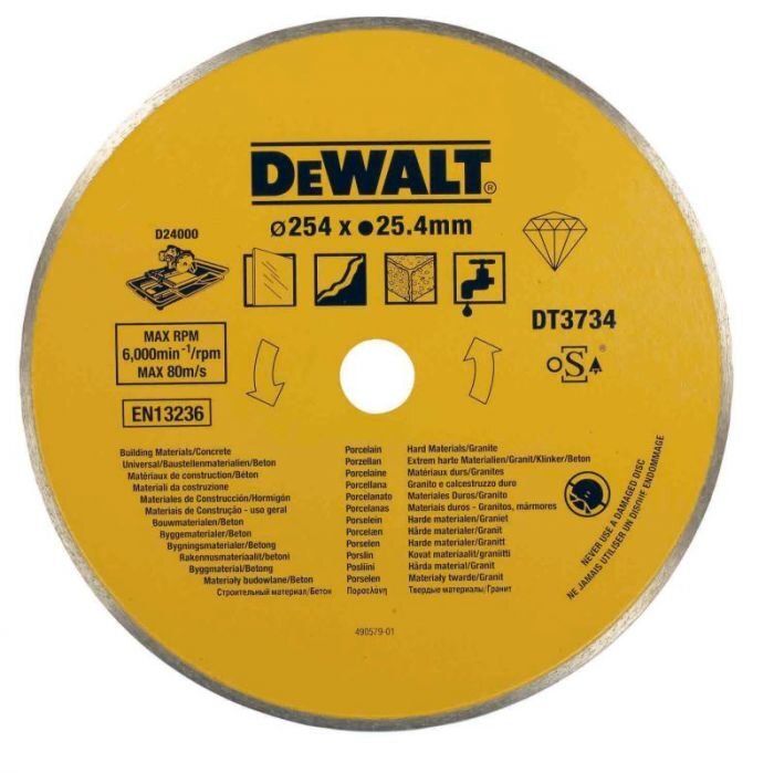 Deimantinis diskas Dewalt 250x25,4mm DT3734 цена и информация | Šlifuokliai | pigu.lt