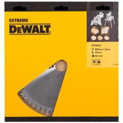 Pjovimo diskas Dewalt 250x30mm - DT4351 kaina ir informacija | Sodo technikos dalys | pigu.lt