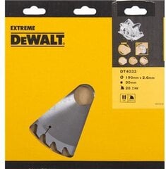 Pjovimo diskas Dewalt 190x30mm (DT4033-QZ) kaina ir informacija | Sodo technikos dalys | pigu.lt