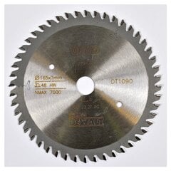Dewalt pjovimo diskas medienai 165x20mm (DT1090) kaina ir informacija | Sodo technikos dalys | pigu.lt