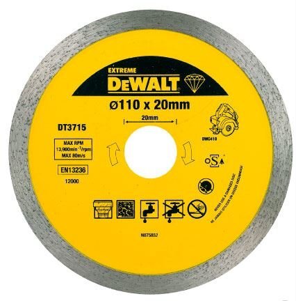 Deimantinis diskas DeWalt 110x20mm (DT3715) цена и информация | Mechaniniai įrankiai | pigu.lt