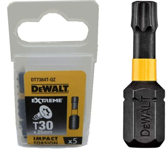 Smūginių sukimo antgalių rinkinys Dewalt DT7384T-QZ, 5 vnt. kaina ir informacija | Mechaniniai įrankiai | pigu.lt