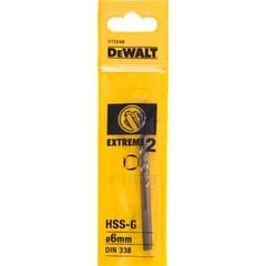 Dewalt grąžtas HSS 6mm (DT5048-QZ) kaina ir informacija | Mechaniniai įrankiai | pigu.lt