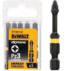 Sukimo antgalių rinkinys Dewalt Torsion Pz3 50mm DT7392T, 5 vnt. kaina ir informacija | Mechaniniai įrankiai | pigu.lt