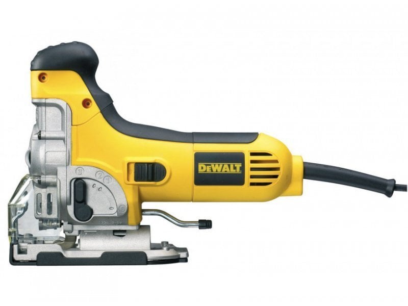 Elektrinis siaurapjūklis Dewalt 701W 135mm DW333KT цена и информация | Pjūklai, pjovimo staklės | pigu.lt