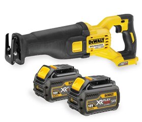 Akumuliatorinis tiesinis pjūklas Dewalt XR Li-Ion FlexVolt 54V, DCS388T2 kaina ir informacija | Pjūklai, pjovimo staklės | pigu.lt