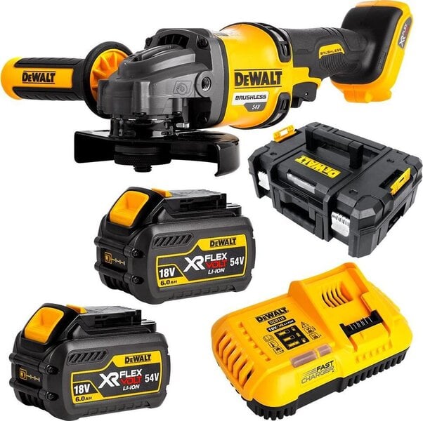 Аккумуляторная угловая шлифовальная машина Dewalt DCG414T2 цена | pigu.lt