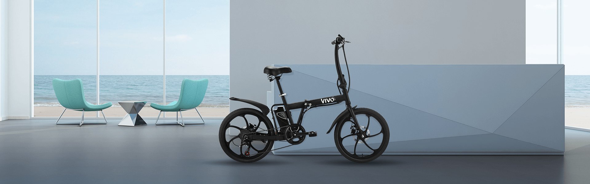 Elektrinis sulankstomas miesto dviratis Vivo Fold Bike VF20 20", juodas kaina ir informacija | Elektriniai dviračiai | pigu.lt