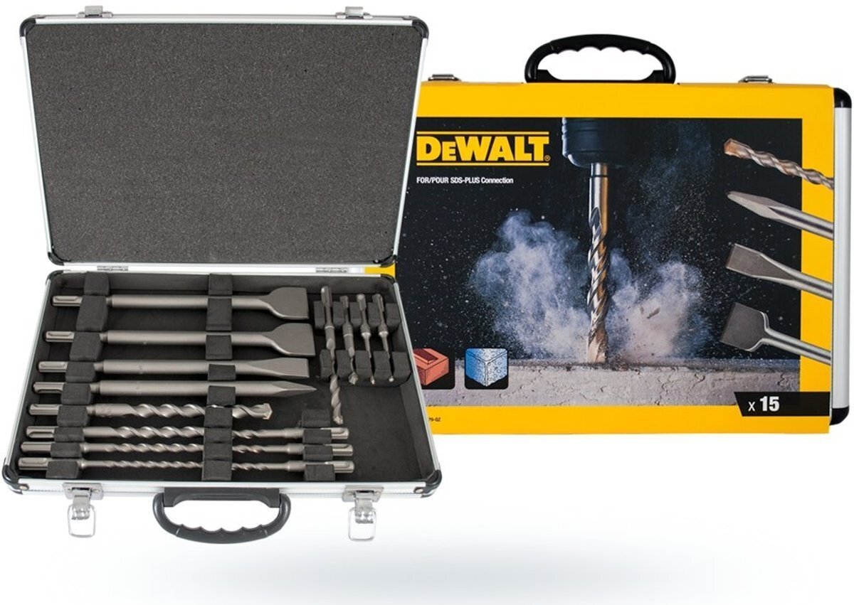 Dewalt grąžtų SDS+ 5-12mm ir kaltų rinkinys DT9679, 15 vnt. цена и информация | Mechaniniai įrankiai | pigu.lt