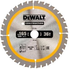 Pjovimo diskas Dewalt 165x20mm - DT1950-QZ kaina ir informacija | Sodo technikos dalys | pigu.lt