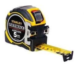 STANLEY STA033671 Лента FATMAX Autolock, 5 м, только метрическая система, желтая / черная цена и информация | Механические инструменты | pigu.lt