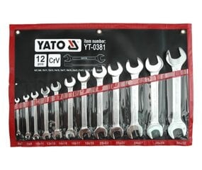 Набор ключей рожковых Yato (YT-0381), 12 шт. цена и информация | Механические инструменты | pigu.lt