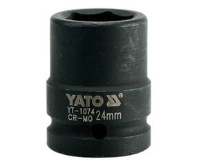 Smūginė galvutė šešiakampė Yato 3/4" 24mm (YT-1074) kaina ir informacija | Mechaniniai įrankiai | pigu.lt