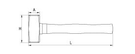 Yato Stoner plaktukas su medine rankena 1,5 kg 280 mm (YT-4552) kaina ir informacija | Mechaniniai įrankiai | pigu.lt