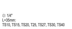 Įpresuotų antgalių rinkinys Torx su skylėmis 1/4" T10-T40 Yato (YT-0461), 7 vnt. kaina ir informacija | Mechaniniai įrankiai | pigu.lt