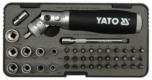 Atsuktuvo ir antgalių rinkinys Yato 2806, 42 vnt kaina ir informacija | Mechaniniai įrankiai | pigu.lt