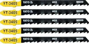 Запасные пилы для эл. лобзика 5 шт. (для дерева), Yato (YT-3405) цена и информация | Механические инструменты | pigu.lt
