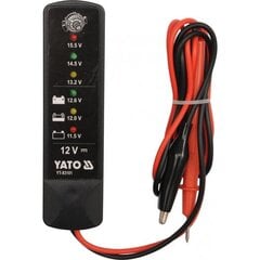 Тестер заряда аккумулятора для проверки цифрового 12V YT-83101 YATO цена и информация | Механические инструменты | pigu.lt