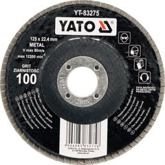 Diskas metalo šlifavimui Yato YT-83273, 125*22.2 mm, P60 kaina ir informacija | Šlifuokliai | pigu.lt
