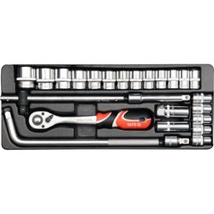 Galvučių rinkinys Yato 1/2" (YT-12671), 25 vnt. kaina ir informacija | Mechaniniai įrankiai | pigu.lt