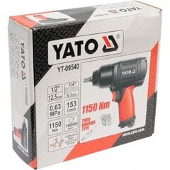 Пневматический ключ Yato 1/2" 1150Нм (YT-09540) цена и информация | Шуруповерты, дрели | pigu.lt