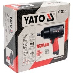 Пневматический ключ Yato 3/4" 1630Nm (YT-09571) цена и информация | Шуруповерты, дрели | pigu.lt