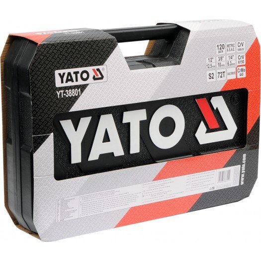 Įrankių rinkinys Yato YT-38801, 120 vnt. kaina ir informacija | Mechaniniai įrankiai | pigu.lt
