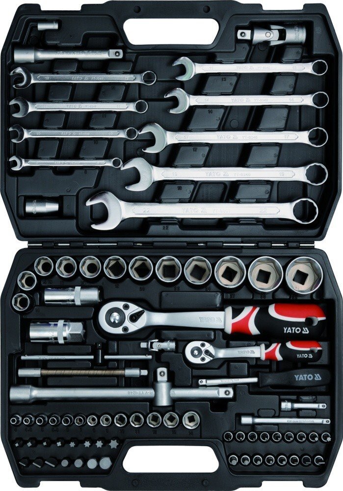 Įrankių rinkinys Yato YT-12691, 82 vnt. цена и информация | Mechaniniai įrankiai | pigu.lt