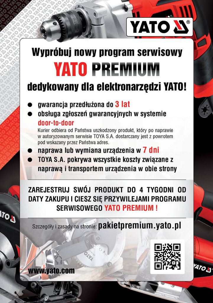 Elektrinis perforatorius 1500W SDS+ Yato YT-82127 цена и информация | Perforatoriai | pigu.lt