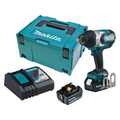 Аккумуляторный ударный гайковерт Makita DTW1001RTJ 3/4", 18V цена и информация | Шуруповерты, дрели | pigu.lt