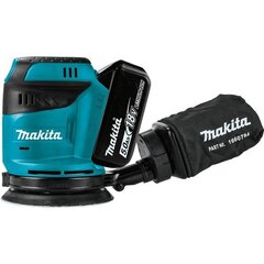 Аккумуляторная эксцентриковая шлифовальная машина Makita 18В 125мм 2x5,0Ач Li-Ion (DBO180RTJ) цена и информация | Шлифовальные машины | pigu.lt