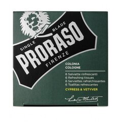 Освежающие салфетки Proraso Cypress & Vetyver цена и информация | Средства для очищения лица | pigu.lt