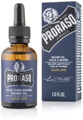 Barzdos aliejus Proraso Azur Lime, 30 ml kaina ir informacija | Skutimosi priemonės ir kosmetika | pigu.lt