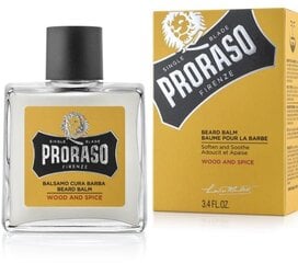 Barzdos balzamas Proraso Wood & Spice, 100 ml kaina ir informacija | Skutimosi priemonės ir kosmetika | pigu.lt