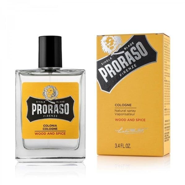 Odekolonas Proraso Wood&Spice, 100 ml kaina ir informacija | Skutimosi priemonės ir kosmetika | pigu.lt