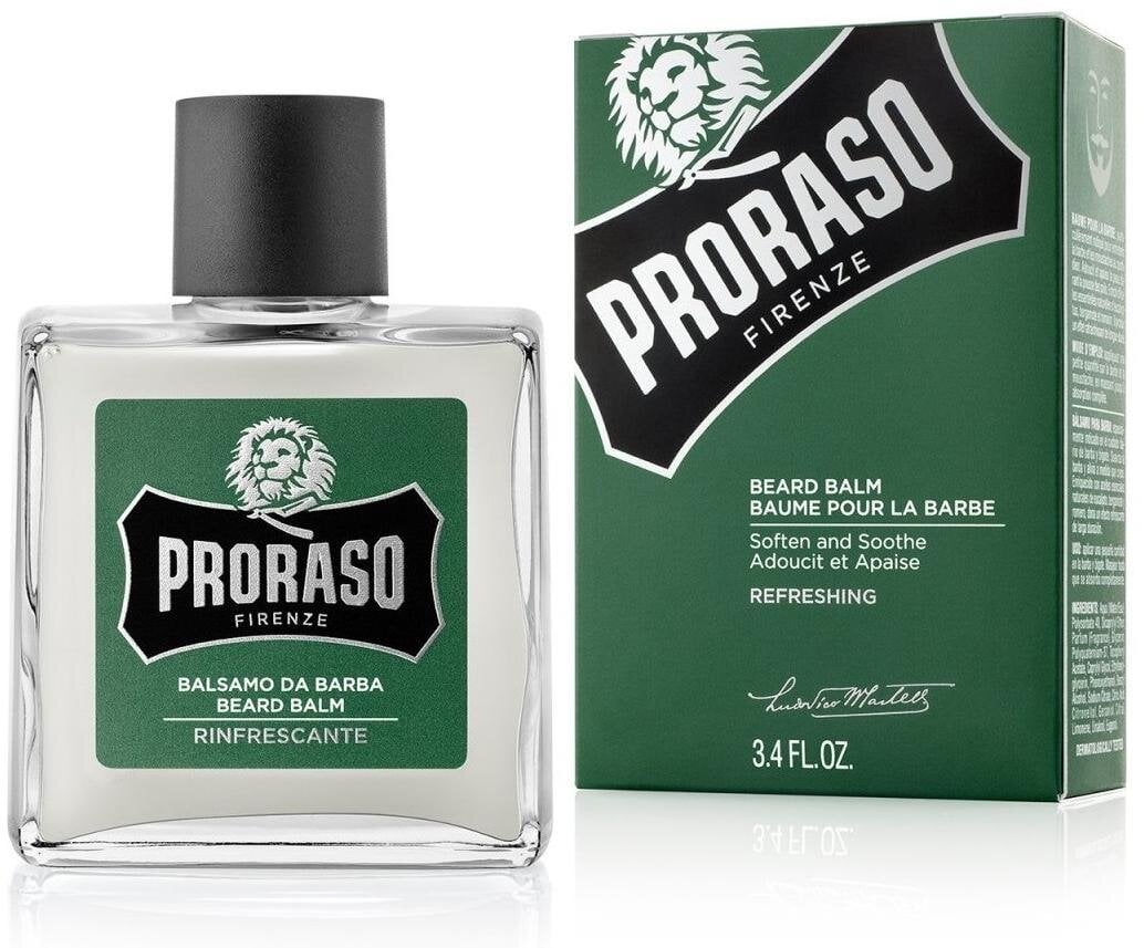 Barzdos balzamas Proraso Refreshing, 100 ml kaina ir informacija | Skutimosi priemonės ir kosmetika | pigu.lt