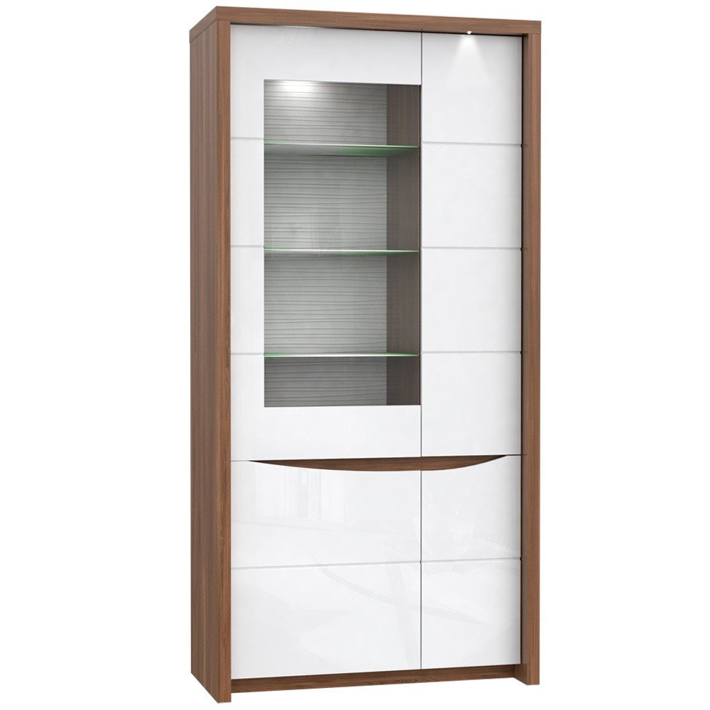 Vitrina Saint Tropez STZV721LB, ruda/balta цена и информация | Vitrinos, indaujos | pigu.lt