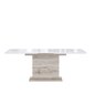 Išskleidžiamas stalas Saint Tropez EST42, šviesiai rudas/baltas kaina ir informacija | Virtuvės ir valgomojo stalai, staliukai | pigu.lt