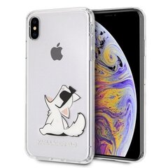 Telefono dėklas Karl Lagerfeld KLHCI65CFNRC iPhone Xs Max hardcase transparent Choupette Fun kaina ir informacija | Telefonų dėklai | pigu.lt