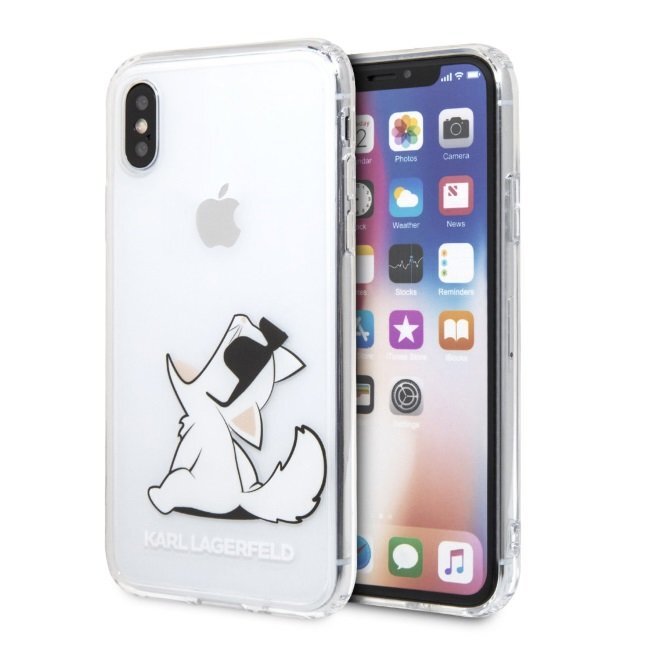 Karl Lagerfeld dėklas telefonui skirtas iPhone X / Xs , skaidri цена и информация | Telefono dėklai | pigu.lt