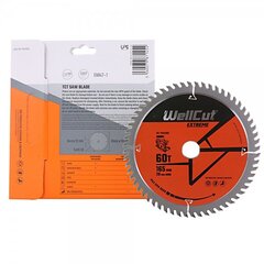 Wellcut extreme pjovimo diskas 165 mm kaina ir informacija | Sodo technikos dalys | pigu.lt