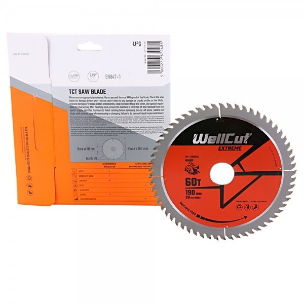 Wellcut extreme pjovimo diskas 190 mm цена и информация | Mechaniniai įrankiai | pigu.lt