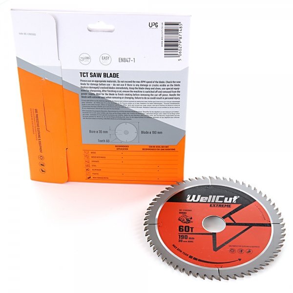 Wellcut extreme pjovimo diskas 190 mm kaina ir informacija | Mechaniniai įrankiai | pigu.lt